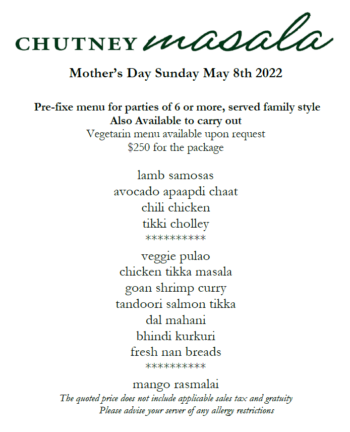 Chutney Masala Indian Cuisine, Irvington, NY